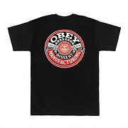 (163081520)OBEY DISSENT MFG WREATH TEE-BLK